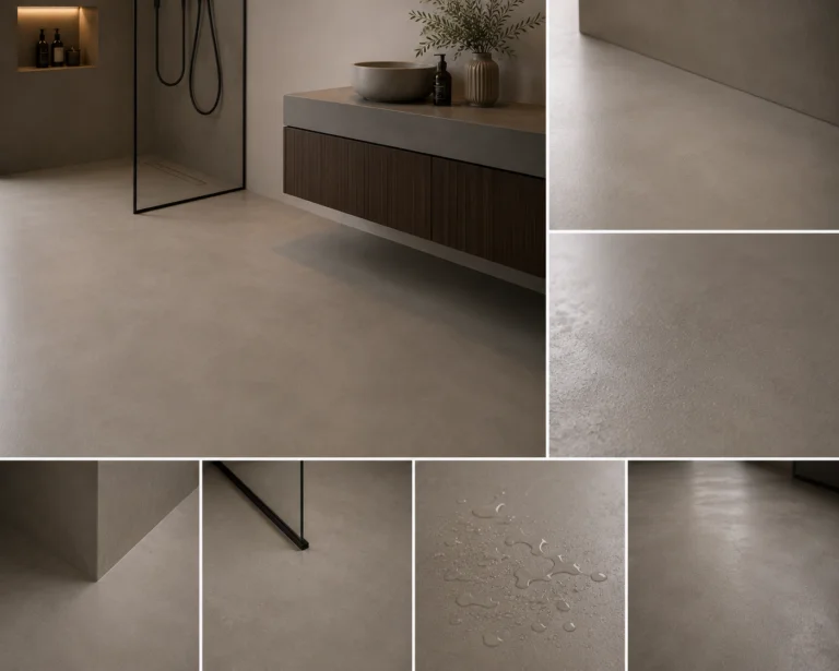 Mikrocement koupelna+detail – realizace WFdesign