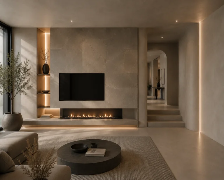 Mikrocement na stěnách GO! – realizace WFdesign